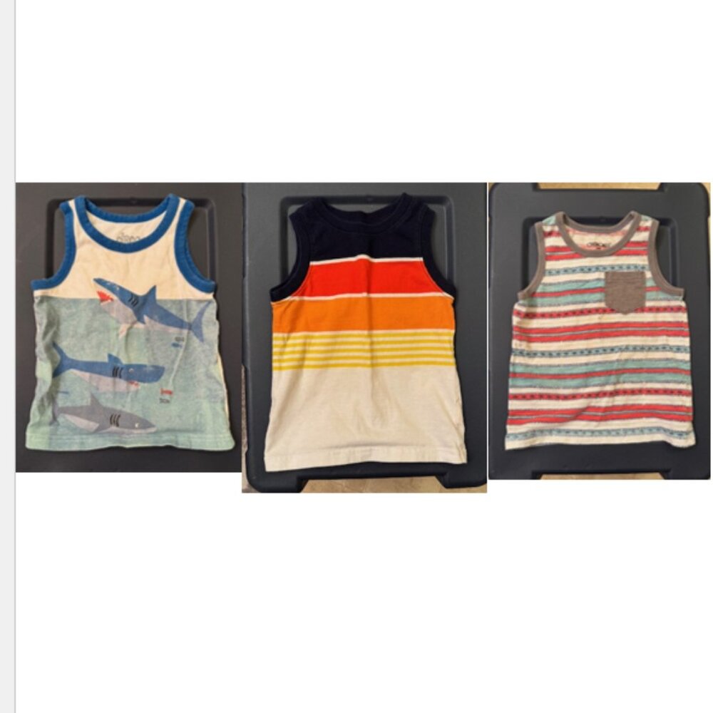 3-pack Infant Boys No Sleeve Shirts, Size: 18M